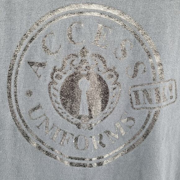 Comfort Colors Black Access Uniforms Ink 100% Cotton T-Shirt Men’s Size L - Picture 3 of 5